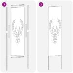 vidaXL Záhradný dekoratívny panel Čierna 32 x 140 cm – Obrázok 8