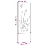vidaXL Záhradná clona na súkromie Rezací Antracit 50 x 140 cm – Obrázok 10