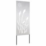 vidaXL Záhradný dekoratívny panel Strieborná 50 x 140 cm – Obrázok 4