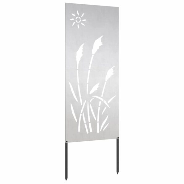 vidaXL Záhradný dekoratívny panel Strieborná 50 x 140 cm – Obrázok 4