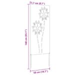 vidaXL Záhradný dekoratívny panel Čierna 50 x 140 cm – Obrázok 10