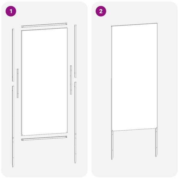 vidaXL Záhradný dekoratívny panel Antracitová 50 x 140 cm – Obrázok 6