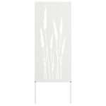 vidaXL Záhradná clona na súkromie Kvetinový Biela 50 x 140 cm – Obrázok 2