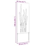 vidaXL Záhradná clona na súkromie Kvetinový Biela 50 x 140 cm – Obrázok 9