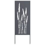 vidaXL Záhradná clona na súkromie Kvetinový Antracit 50 x 140 cm – Obrázok 2