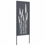 vidaXL Záhradná clona na súkromie Kvetinový Antracit 50 x 140 cm – Obrázok 5