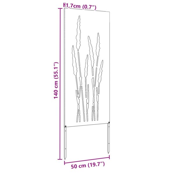 vidaXL Záhradná clona na súkromie Kvetinový Antracit 50 x 140 cm – Obrázok 9