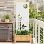 vidaXL Záhradný dekoratívny panel Biela 50 x 140 cm