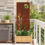 vidaXL Záhradná clona na súkromie Rezací Hrdzavý 50 x 140 cm – Obrázok 2