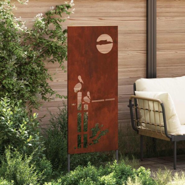 vidaXL Záhradná clona na súkromie Rezací Hrdzavý 50 x 140 cm – Obrázok 4