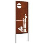 vidaXL Záhradná clona na súkromie Rezací Hrdzavý 50 x 140 cm – Obrázok 6