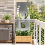 vidaXL Záhradný dekoratívny panel Strieborná 50 x 140 cm