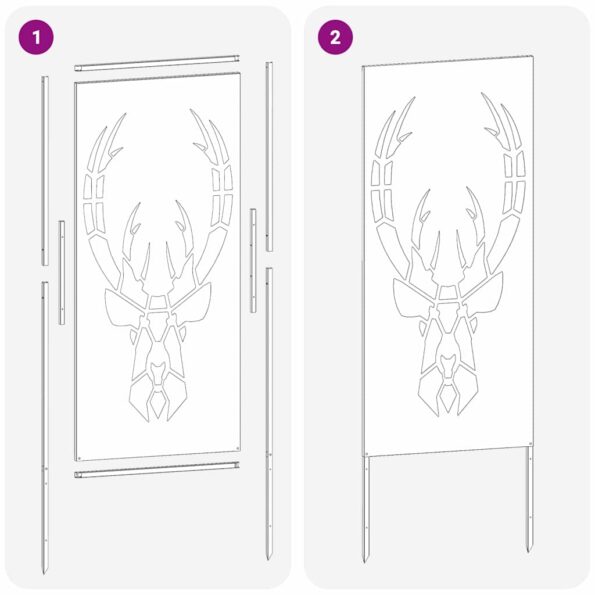 vidaXL Záhradný dekoratívny panel Hrdzavý 50 x 140 cm Zinkovaná oceľ – Obrázok 3