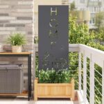 vidaXL Záhradný dekoratívny panel Antracit 50 x 140 cm