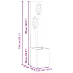 vidaXL Záhradný Kvetináč s Dekoratívnym Panelom Čierna 32 x 140 cm – Obrázok 11