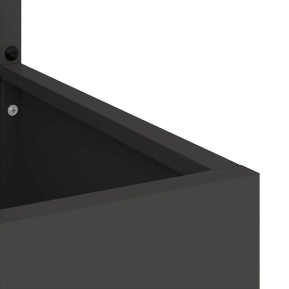 vidaXL Záhradný Kvetináč s Dekoratívnym Panelom Čierna 32 x 140 cm – Obrázok 8