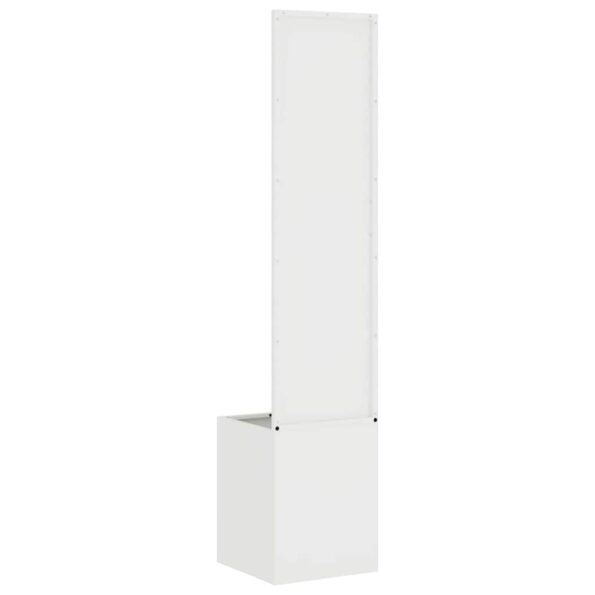 vidaXL Záhradný Kvetináč s Dekoratívnym Panelom Biela 32 x 140 cm – Obrázok 7