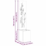 vidaXL Záhradný Kvetináč s Dekoratívnym Panelom Strieborná 32 x 140 cm – Obrázok 11