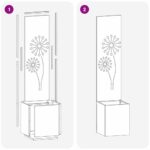 vidaXL Záhradný Kvetináč s Dekoratívnym Panelom Hrdzavý 32 x 140 cm – Obrázok 10