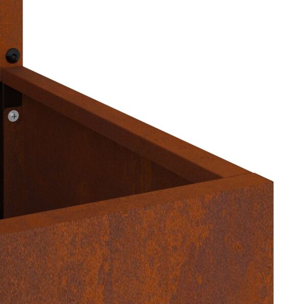 vidaXL Záhradný Kvetináč s Dekoratívnym Panelom Hrdzavý 32 x 140 cm – Obrázok 8