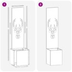 vidaXL Záhradný Kvetináč s Dekoratívnym Panelom Hrdzavý 32 x 140 cm – Obrázok 11