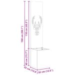 vidaXL Záhradný Kvetináč s Dekoratívnym Panelom Hrdzavý 32 x 140 cm – Obrázok 13