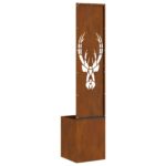 vidaXL Záhradný Kvetináč s Dekoratívnym Panelom Hrdzavý 32 x 140 cm – Obrázok 8
