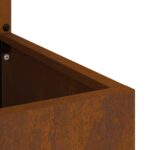 vidaXL Záhradný Kvetináč s Dekoratívnym Panelom Hrdzavý 32 x 140 cm – Obrázok 9