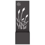 vidaXL Záhradný Kvetináč s Dekoratívnym Panelom Čierna 50 x 140 cm – Obrázok 5