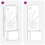 vidaXL Záhradný Kvetináč s Dekoratívnym Panelom Čierna 50 x 140 cm – Obrázok 9