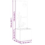 vidaXL Záhradný Kvetináč s Dekoratívnym Panelom Biela 50 x 140 cm – Obrázok 11