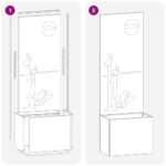 vidaXL Záhradný Kvetináč s Dekoratívnym Panelom Biela 50 x 140 cm – Obrázok 9