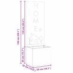 vidaXL Záhradný Kvetináč s Dekoratívnym Panelom Biela 50 x 140 cm – Obrázok 11