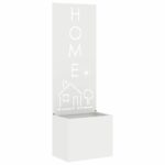 vidaXL Záhradný Kvetináč s Dekoratívnym Panelom Biela 50 x 140 cm – Obrázok 2