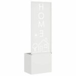 vidaXL Záhradný Kvetináč s Dekoratívnym Panelom Biela 50 x 140 cm – Obrázok 7