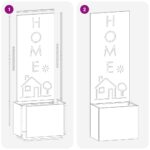 vidaXL Záhradný Kvetináč s Dekoratívnym Panelom Biela 50 x 140 cm – Obrázok 9