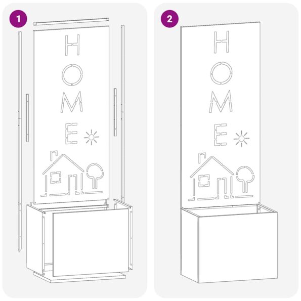 vidaXL Záhradný Kvetináč s Dekoratívnym Panelom Biela 50 x 140 cm – Obrázok 9