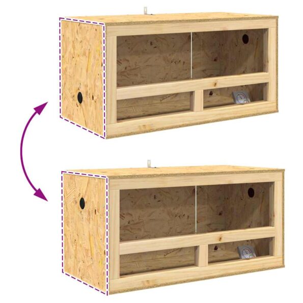 vidaXL Terárium Hnedá 80 x 40 x 40 cm OSB – Obrázok 11