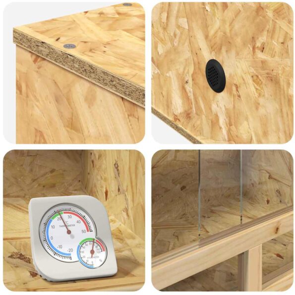 vidaXL Terárium Hnedá 60 x 30 x 30 cm OSB – Obrázok 10