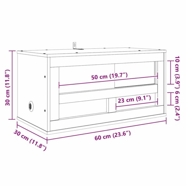 vidaXL Terárium Hnedá 60 x 30 x 30 cm OSB – Obrázok 13