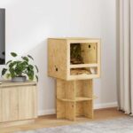 vidaXL Terárium Hnedá 50 x 50 x 50 cm OSB