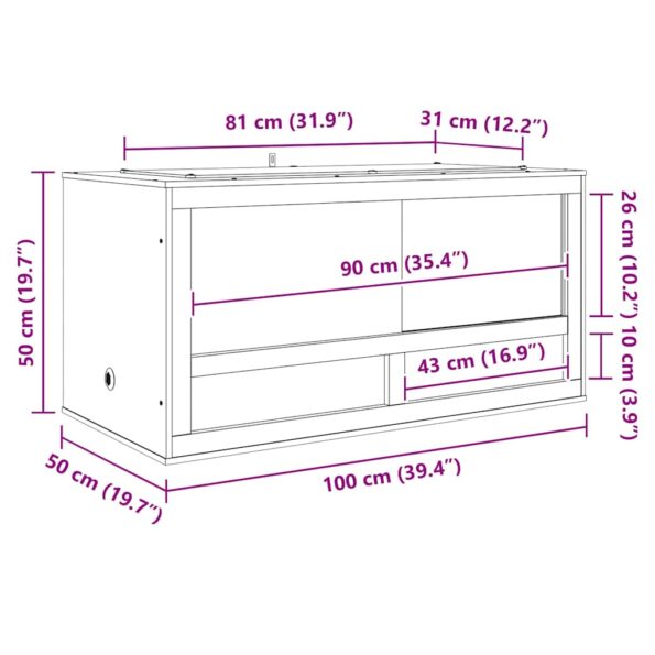 vidaXL Terárium Hnedá 50 x 100 x 50 cm OSB – Obrázok 13