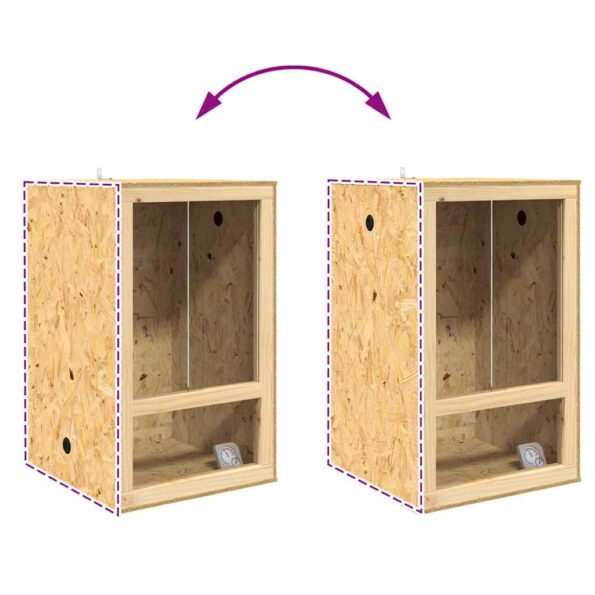 vidaXL Terárium Hnedá 50 x 50 x 80 cm OSB – Obrázok 11