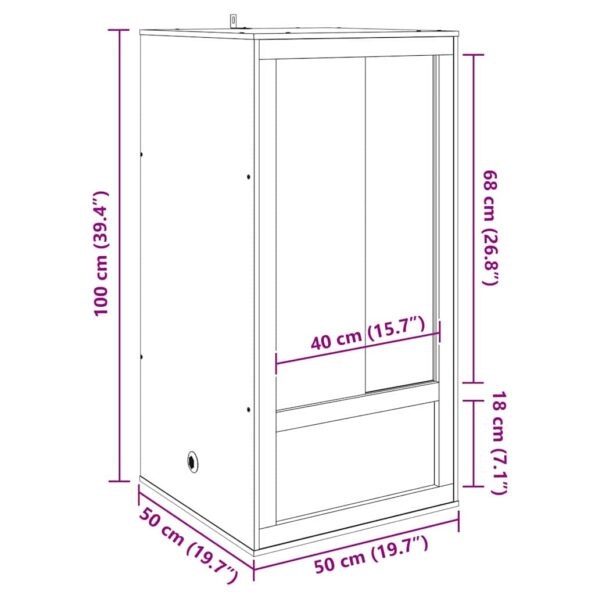vidaXL Terárium Prírodná 50 x 50 x 100 cm OSB – Obrázok 13