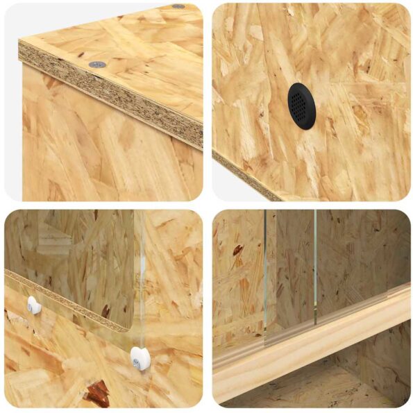 vidaXL Terárium Hnedá 50 x 50 x 100 cm OSB – Obrázok 10