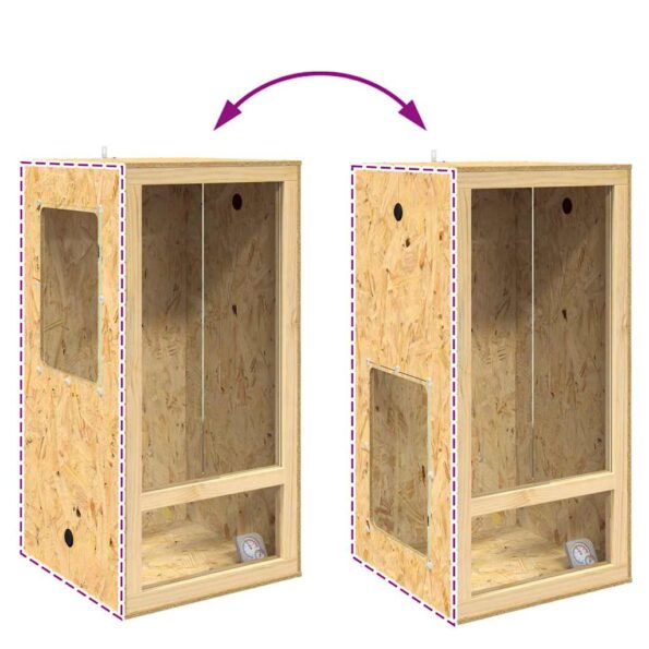 vidaXL Terárium Hnedá 50 x 50 x 100 cm OSB – Obrázok 11