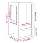 vidaXL Terárium Hnedá 50 x 50 x 100 cm OSB – Obrázok 13