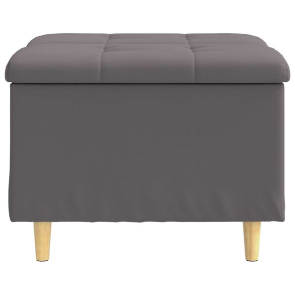 vidaXL Úložný taburet s vankúšom Biely 60 x 60 x 45 cm Umelá koža – Obrázok 6