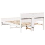 vidaXL Rám postele s čelnou doskou Biela 120 x 200 cm Borovicový masív – Obrázok 6