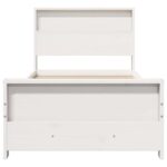 vidaXL Rám postele s čelnou doskou Biela 90 x 190 cm Borovicový masív – Obrázok 4
